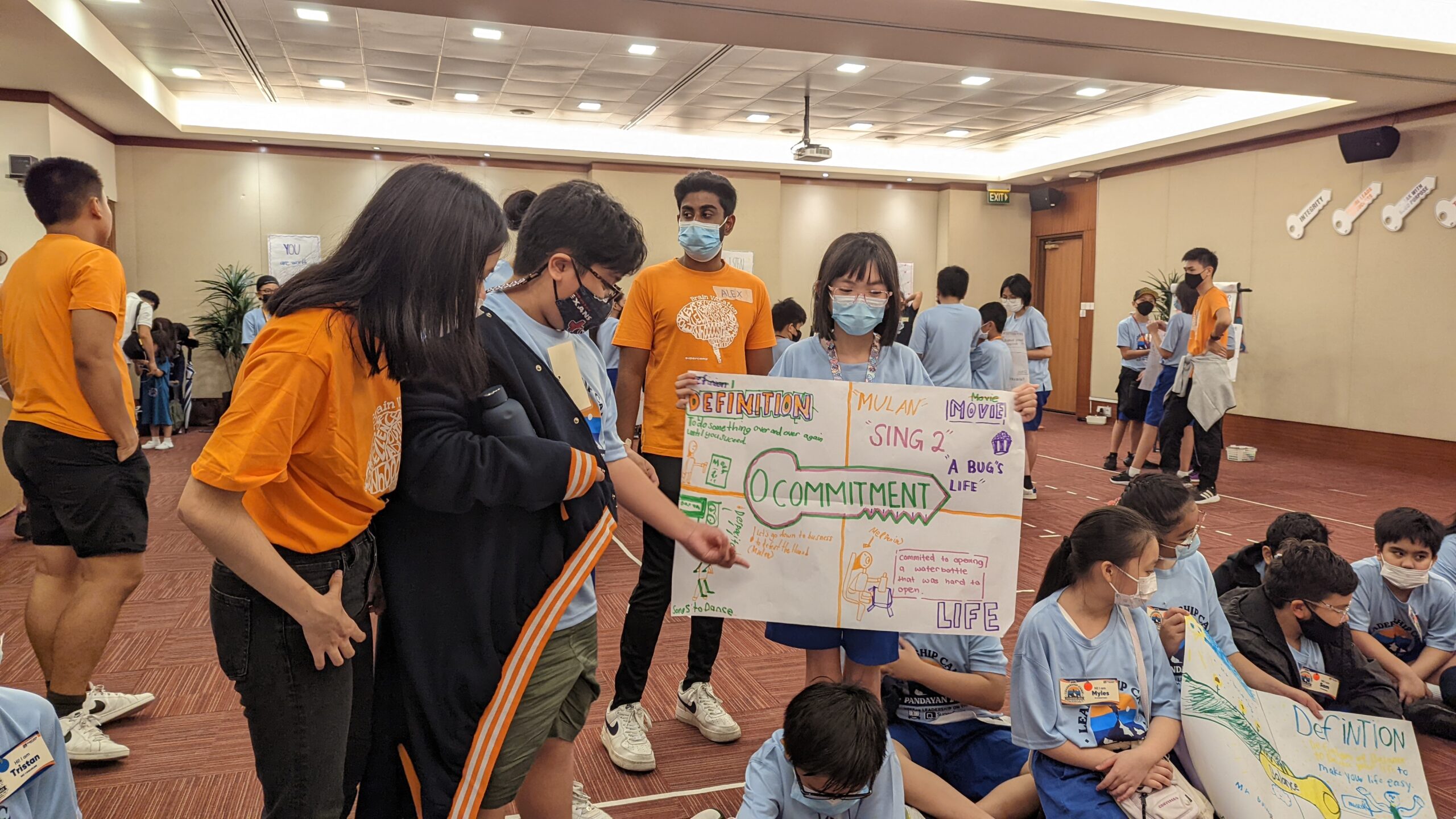 A student presenting one of the 8 Keys of Excellence